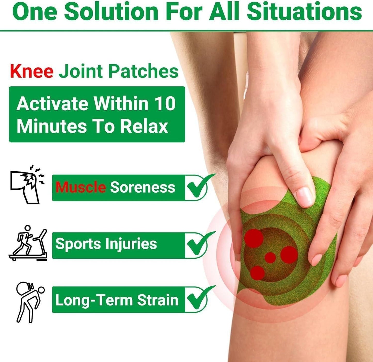 Natural Relief Knee Patches (Pack of 10, 20, 30) - Vistora